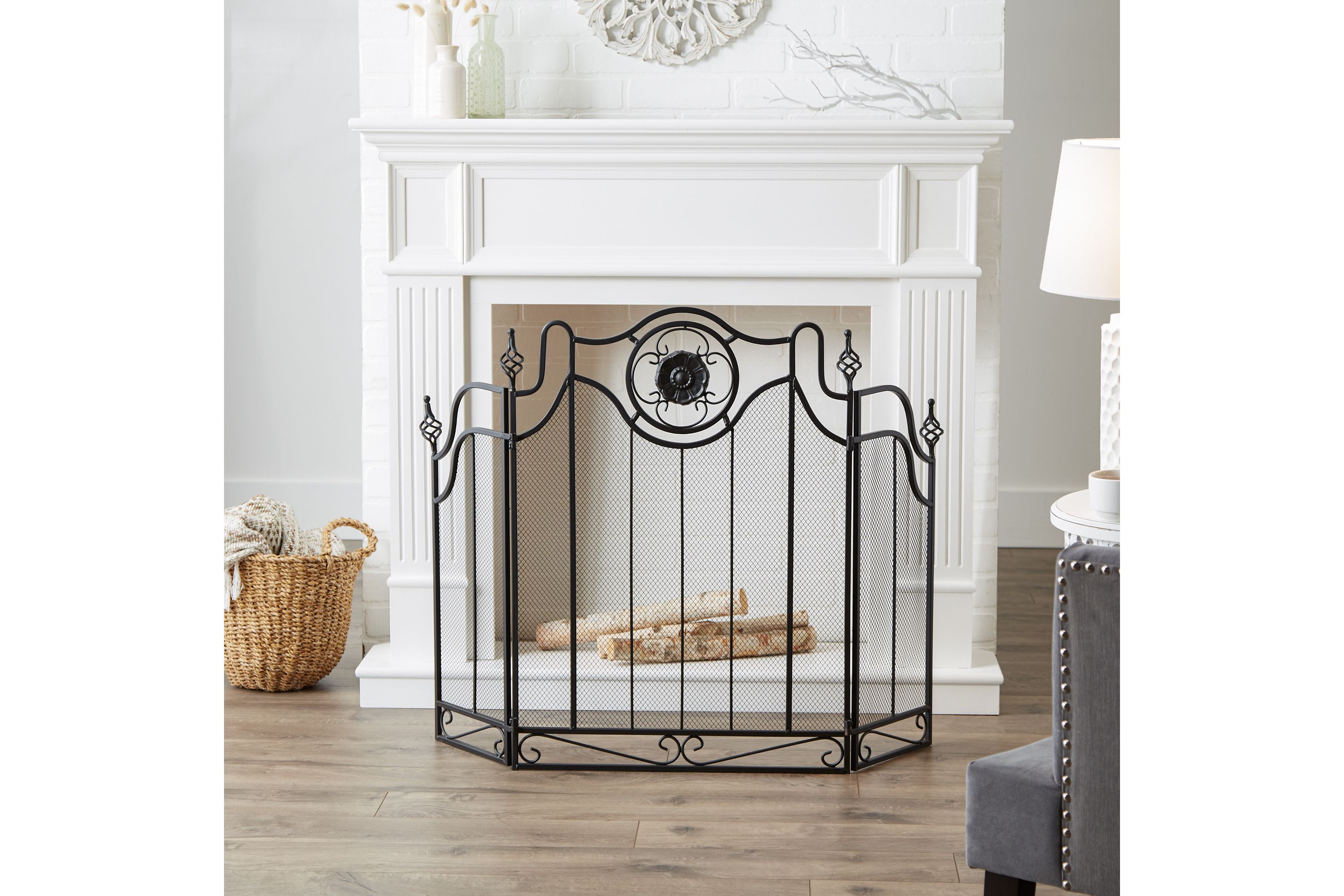 Tuscan-Design Fireplace Screen 22.12x10.62x30.62"