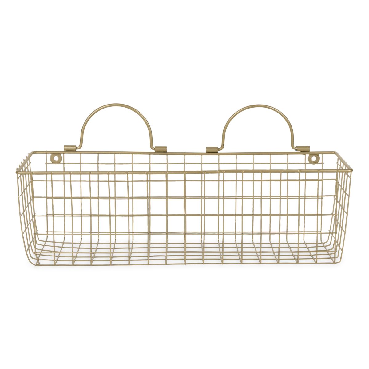 Medium Gold Wire Wall Basket (Set of 2)