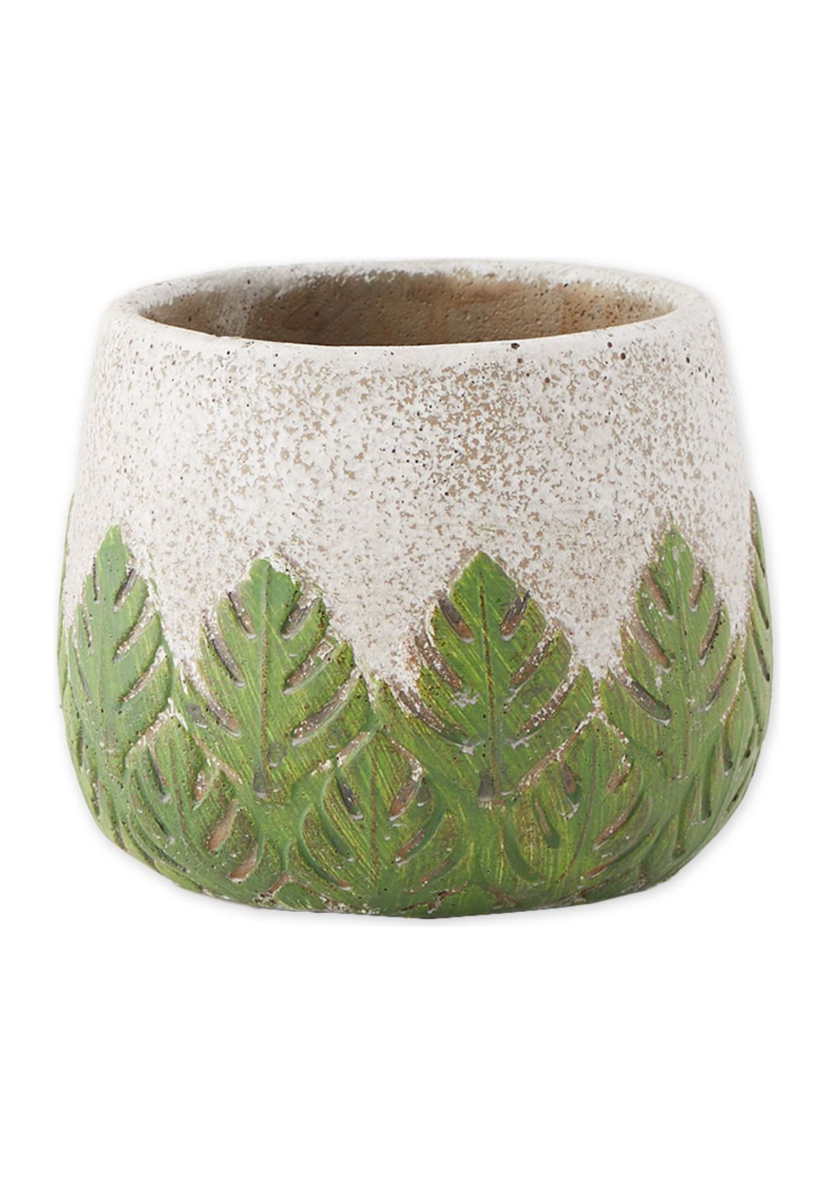 Greek Leaf Cement Flower Pot (Set of 2)