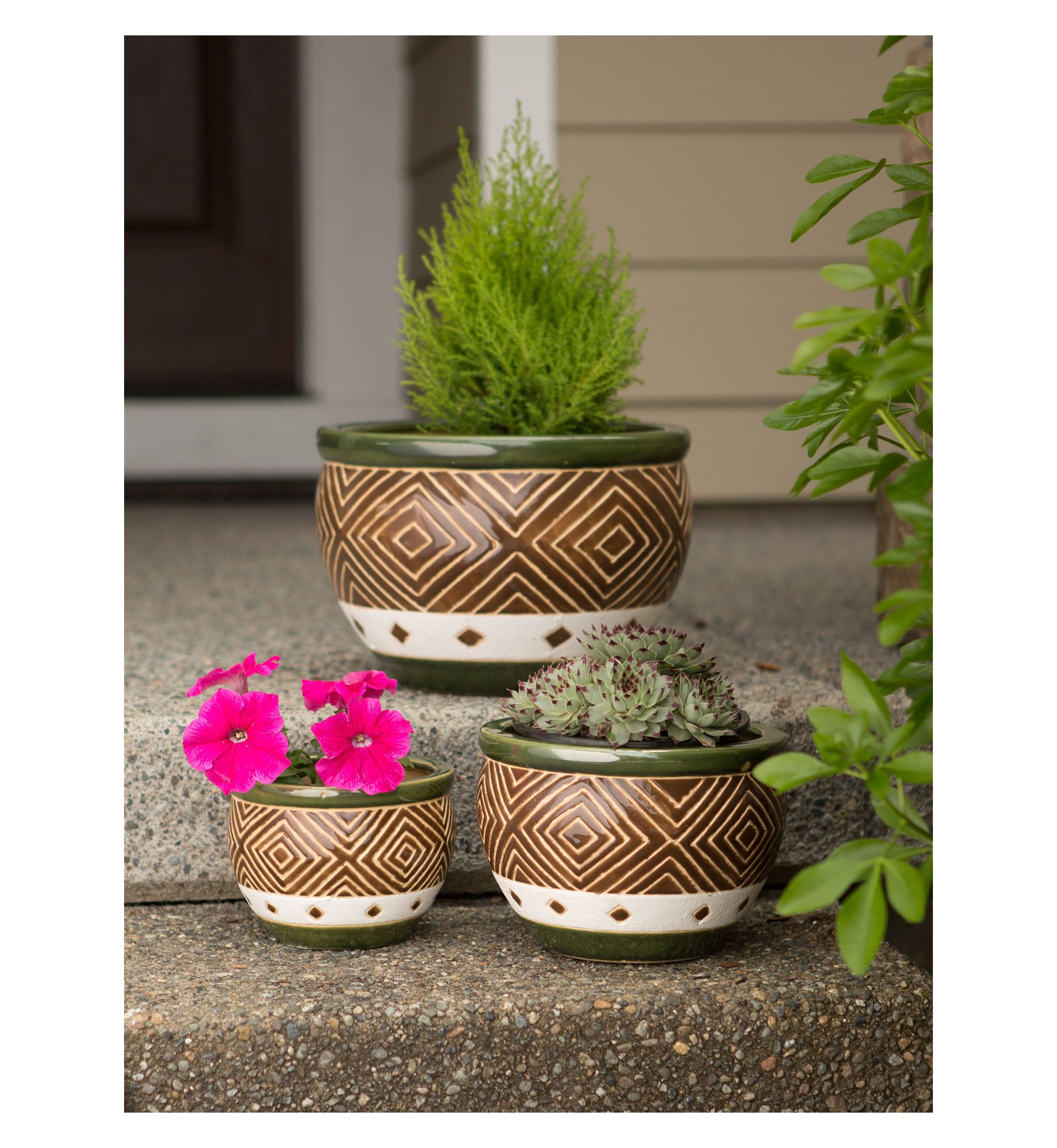 Cobalt Planter (set of 3) 12"