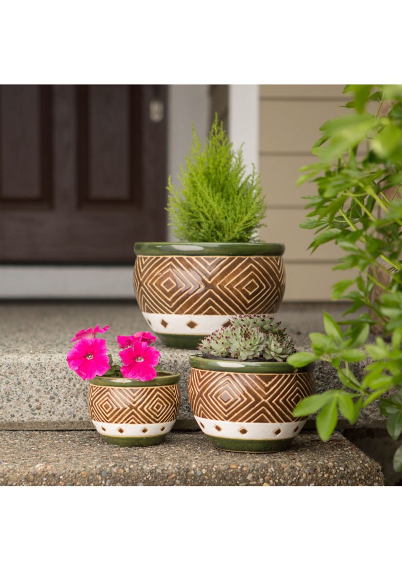 Cobalt Planter (set of 3) 12"