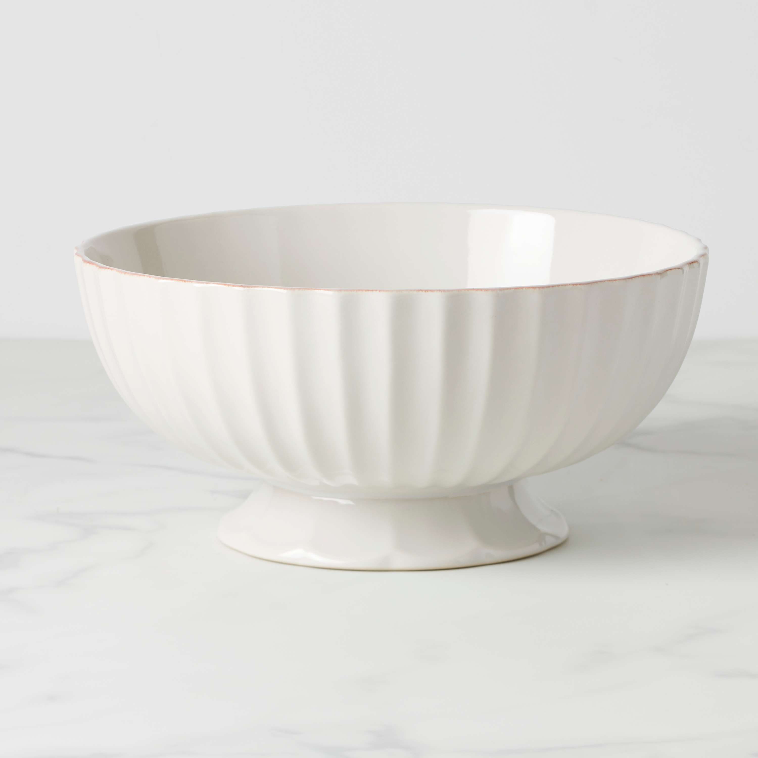 French Perle Scallop Centerpiece Bowl