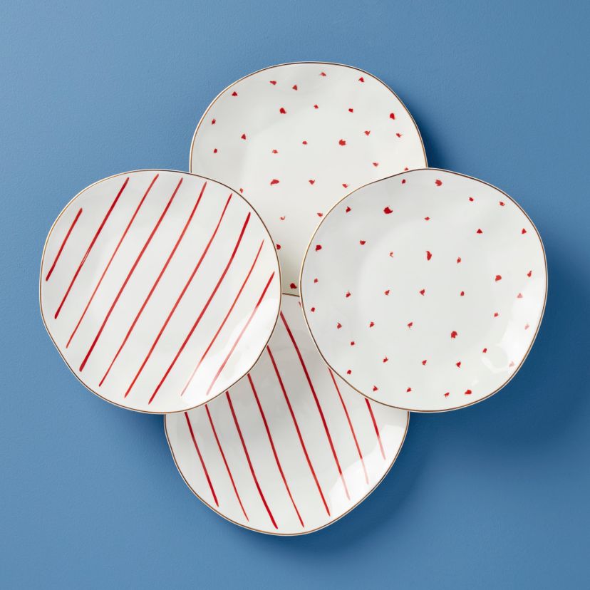 Garnet Bay Dessert Plates, Set of 4