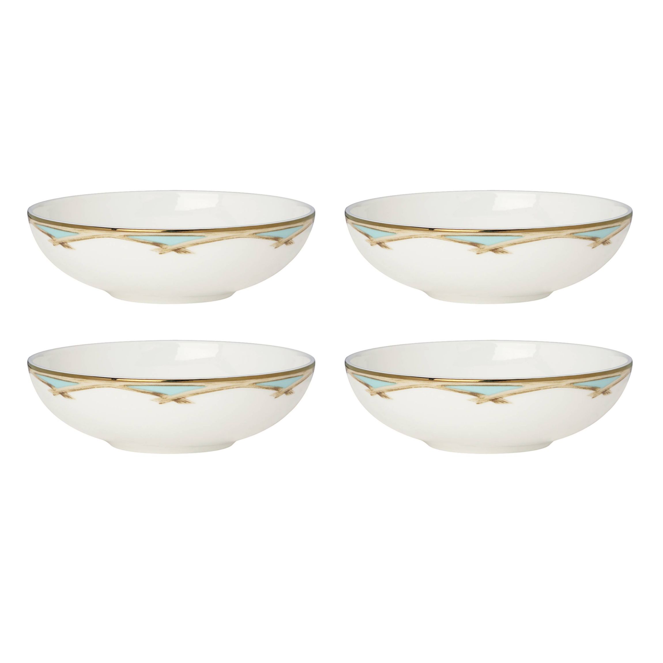 British Colonial Bamboo Fruit Bowls, Set of 4