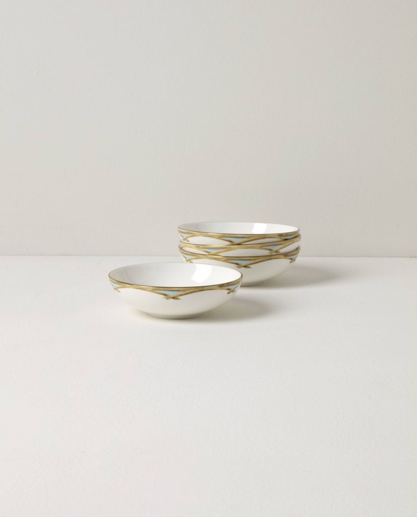 British Colonial Bamboo Fruit Bowls, Set of 4