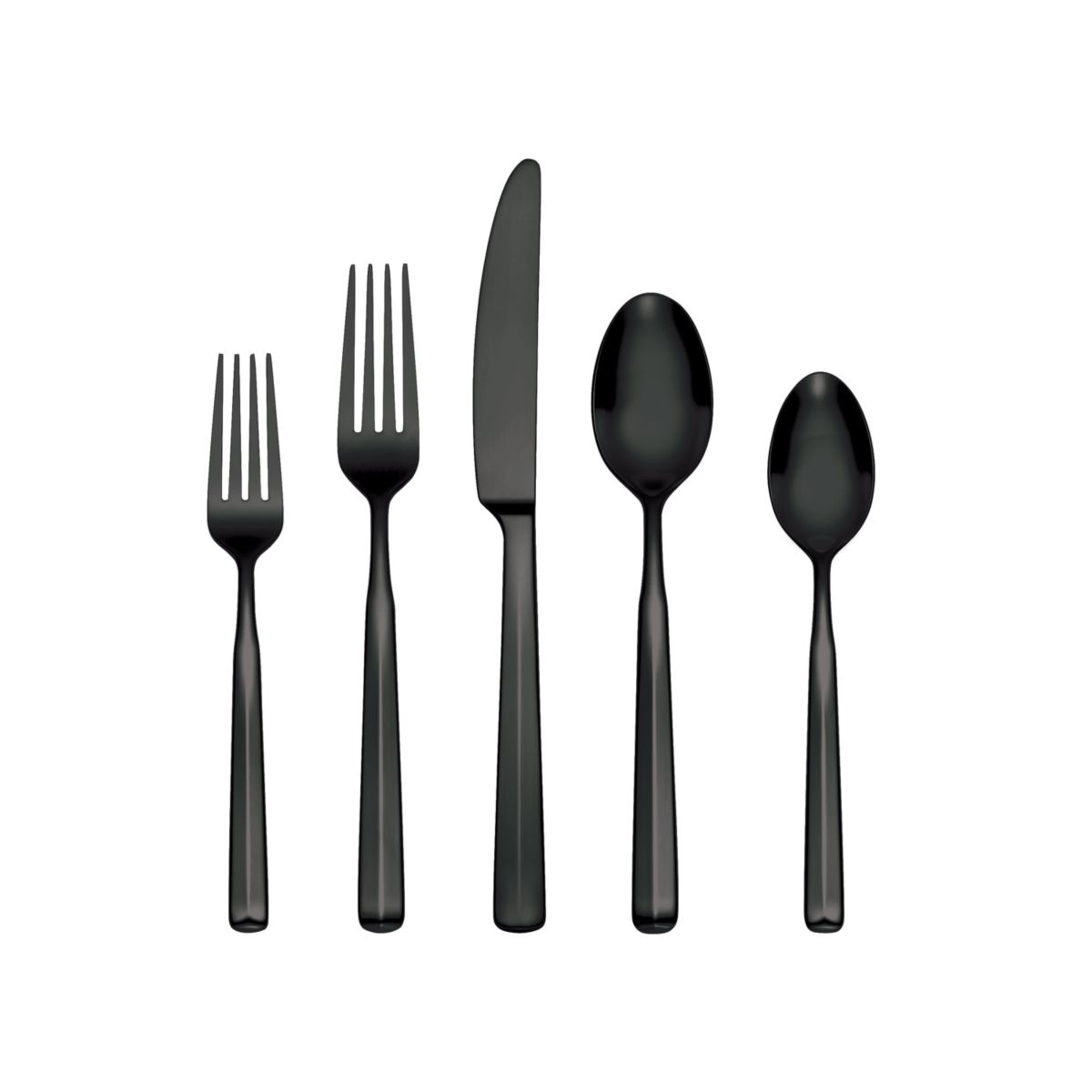 Ryder Satin Black 20-Piece Flatware Set