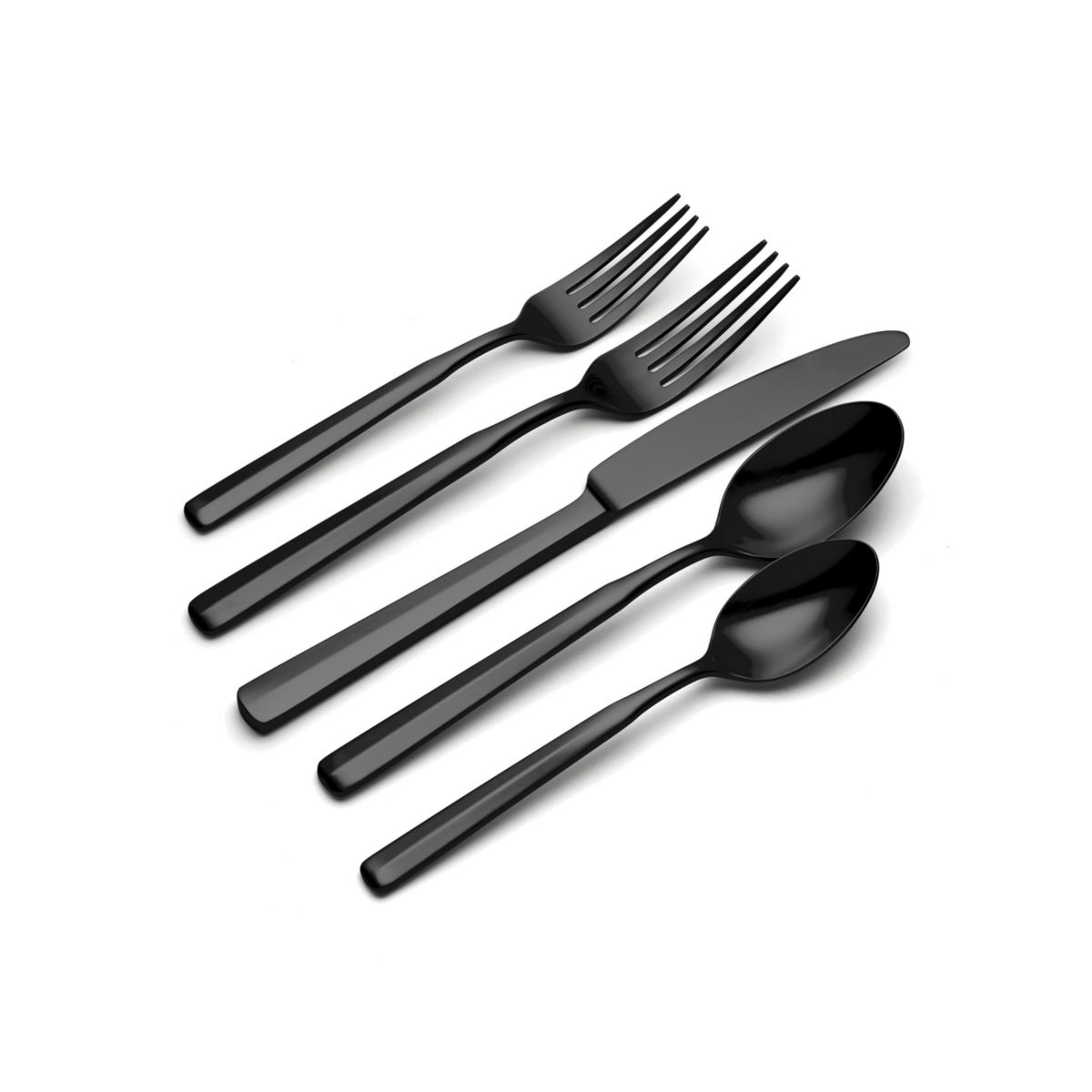 Ryder Satin Black 20-Piece Flatware Set
