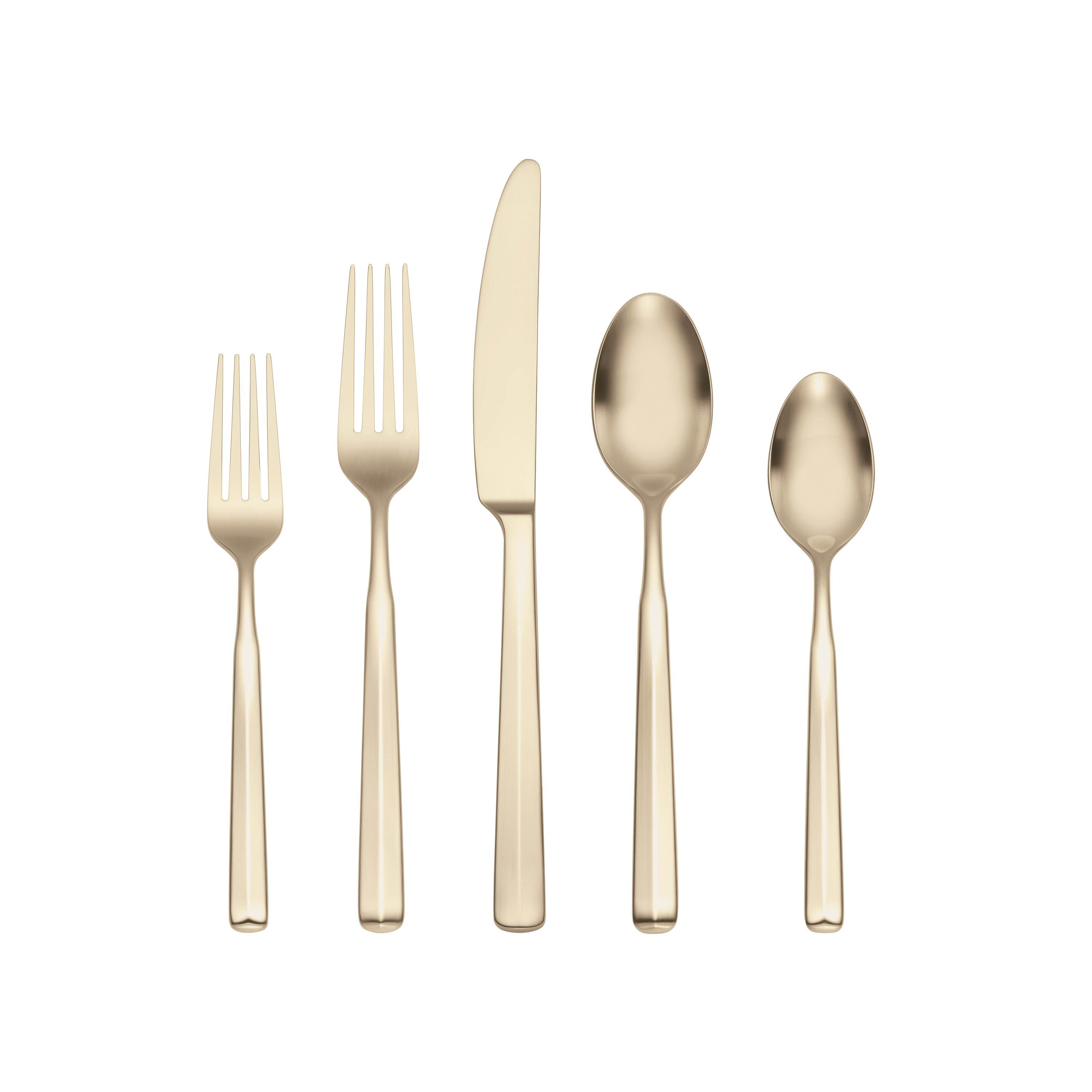 Ryder Satin Champagne 20-Piece Flatware Set