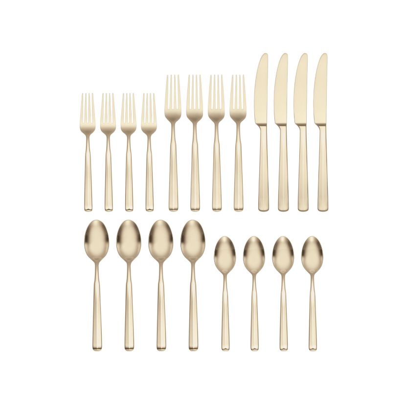 Ryder Satin Champagne 20-Piece Flatware Set