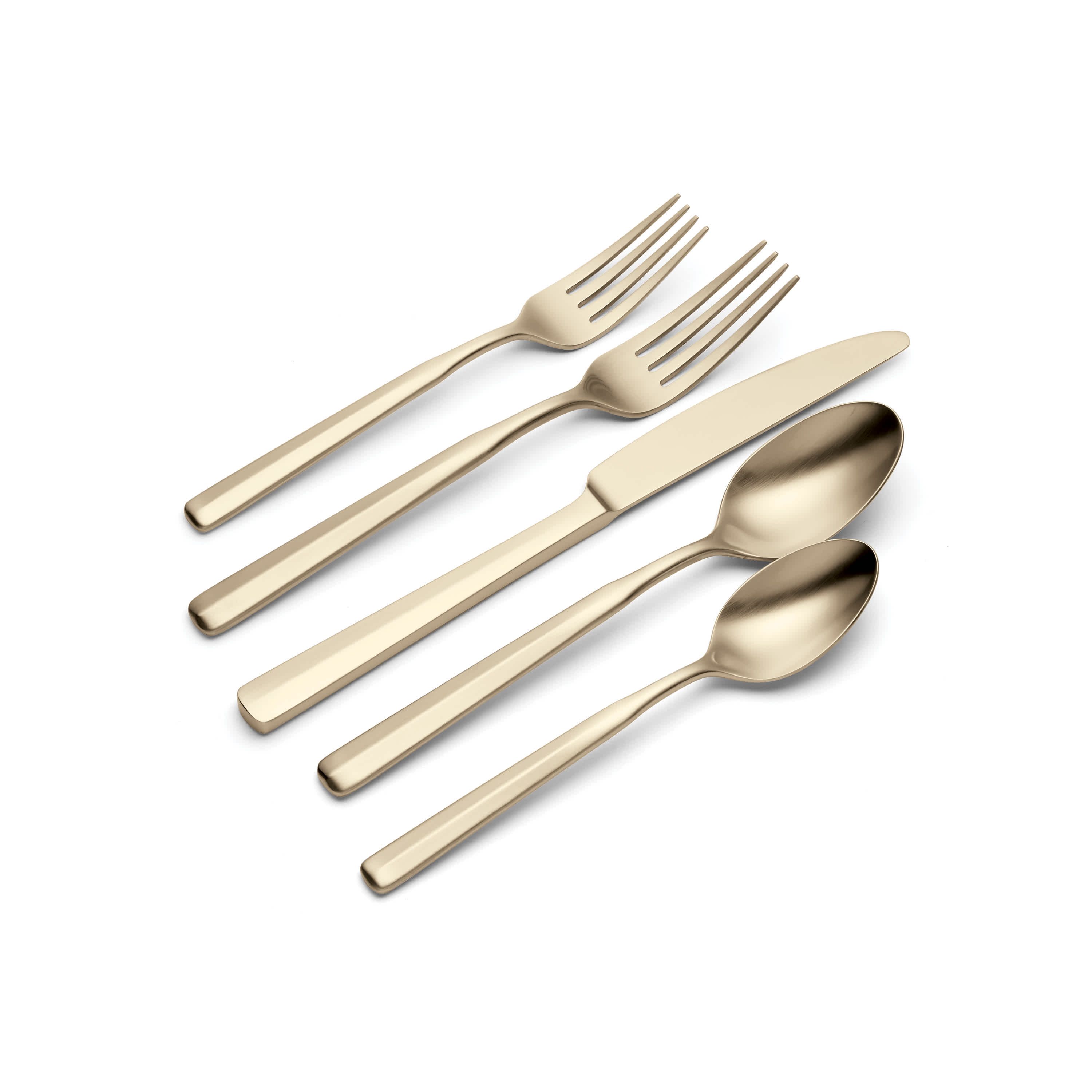 Ryder Satin Champagne 20-Piece Flatware Set