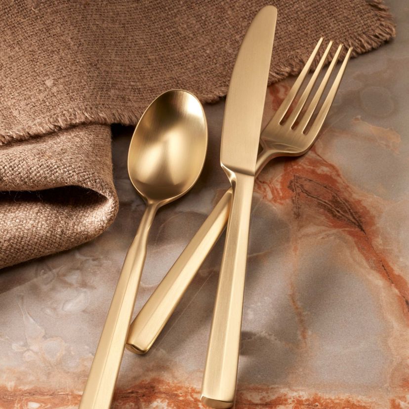 Ryder Satin Champagne 20-Piece Flatware Set