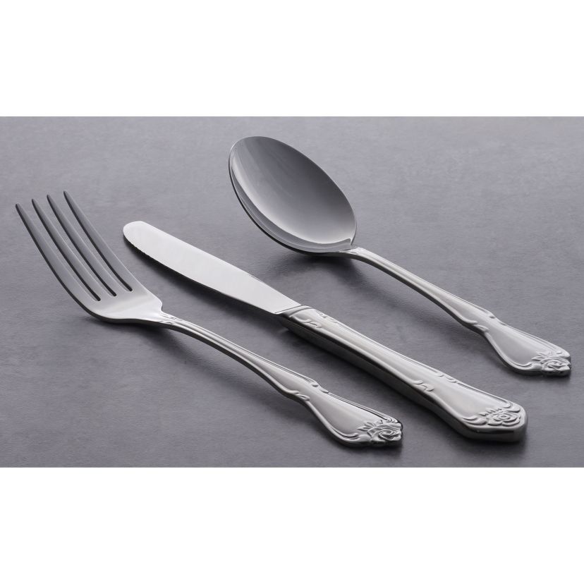 True Rose 45 Piece Everyday Flatware Set, Service For 8