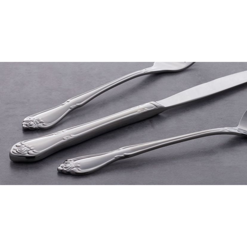True Rose 45 Piece Everyday Flatware Set, Service For 8