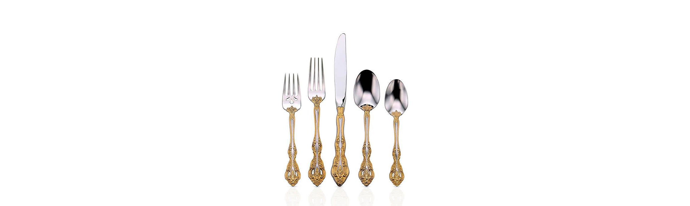 Golden Michelangelo 20 Piece Fine Flatware Set, Service For 4