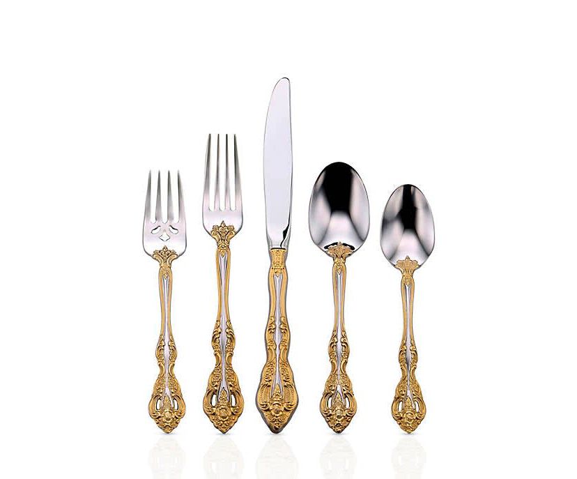 Golden Michelangelo 20 Piece Fine Flatware Set, Service For 4