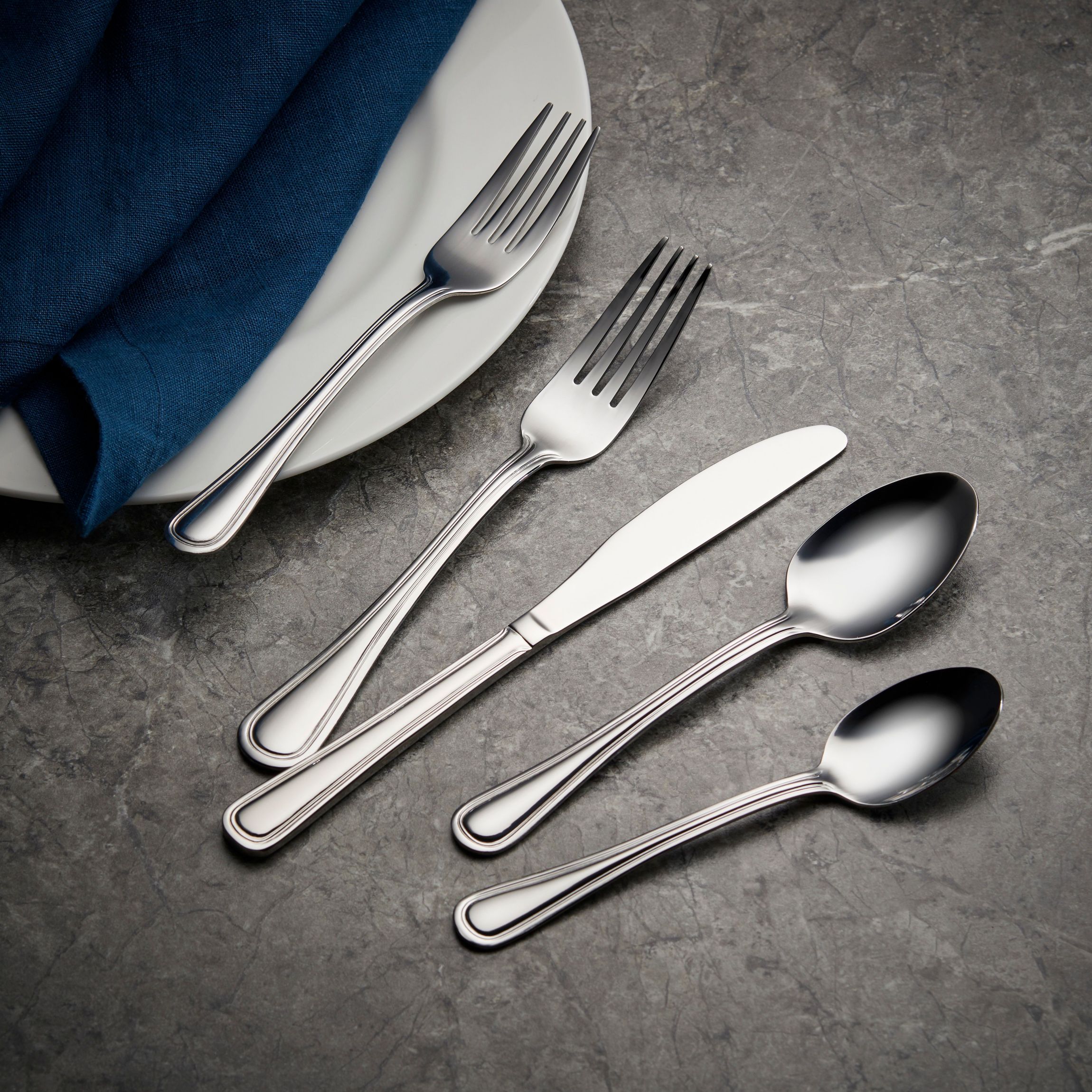 Hollis 20 Piece Everyday Flatware Set, Service For 4