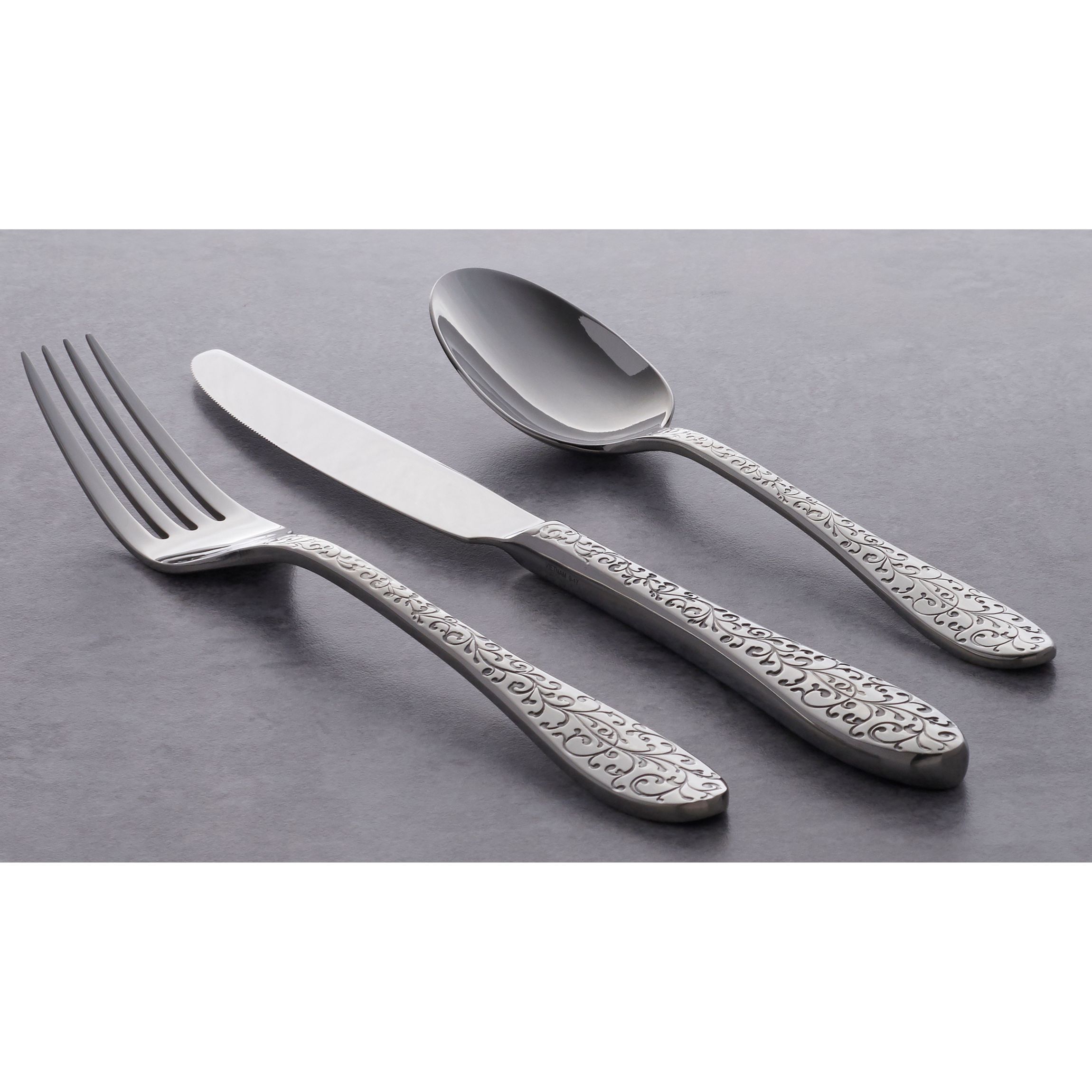 Ivy Flourish 20 Piece Fine Flatware Set, Service For 4
