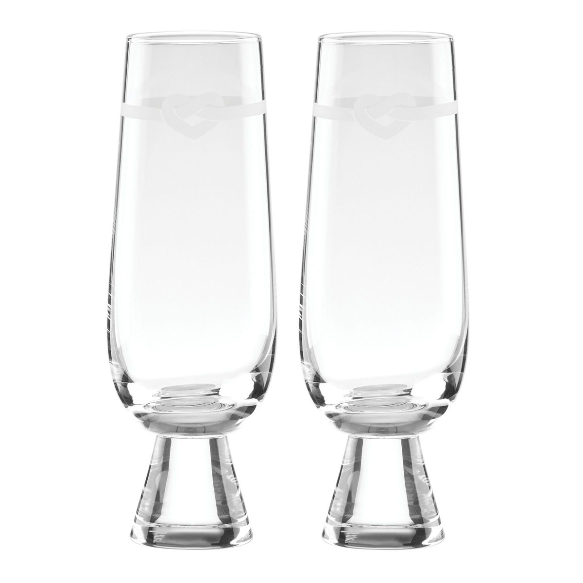 With Love 2-Piece Stemless Toasting Flutes