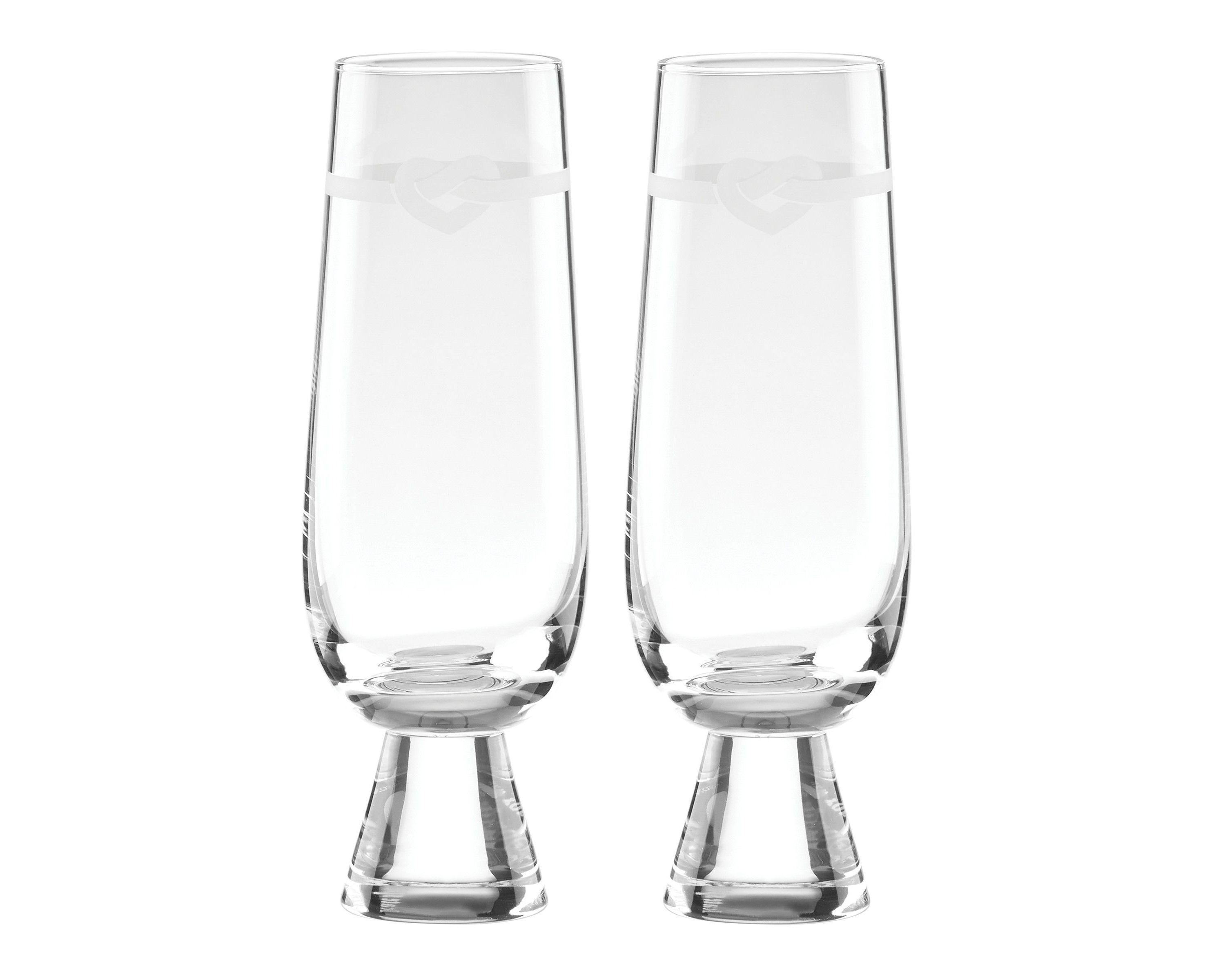 With Love 2-Piece Stemless Toasting Flutes