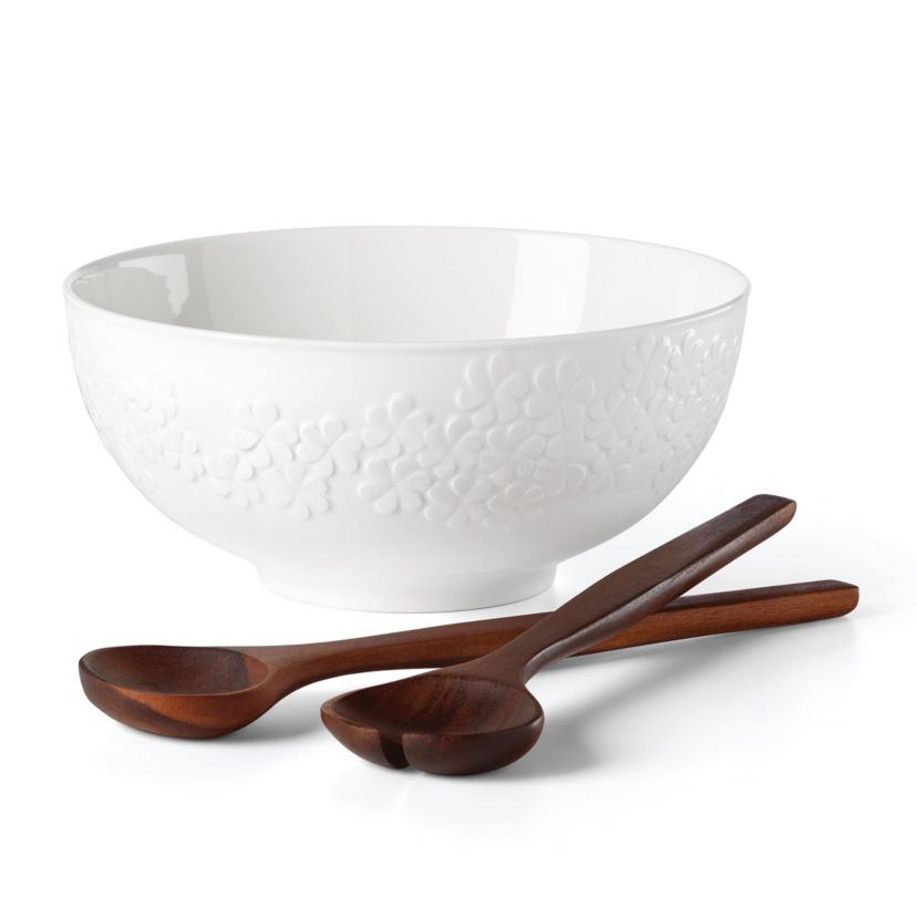 Blossom Lane Salad Bowl & Servers