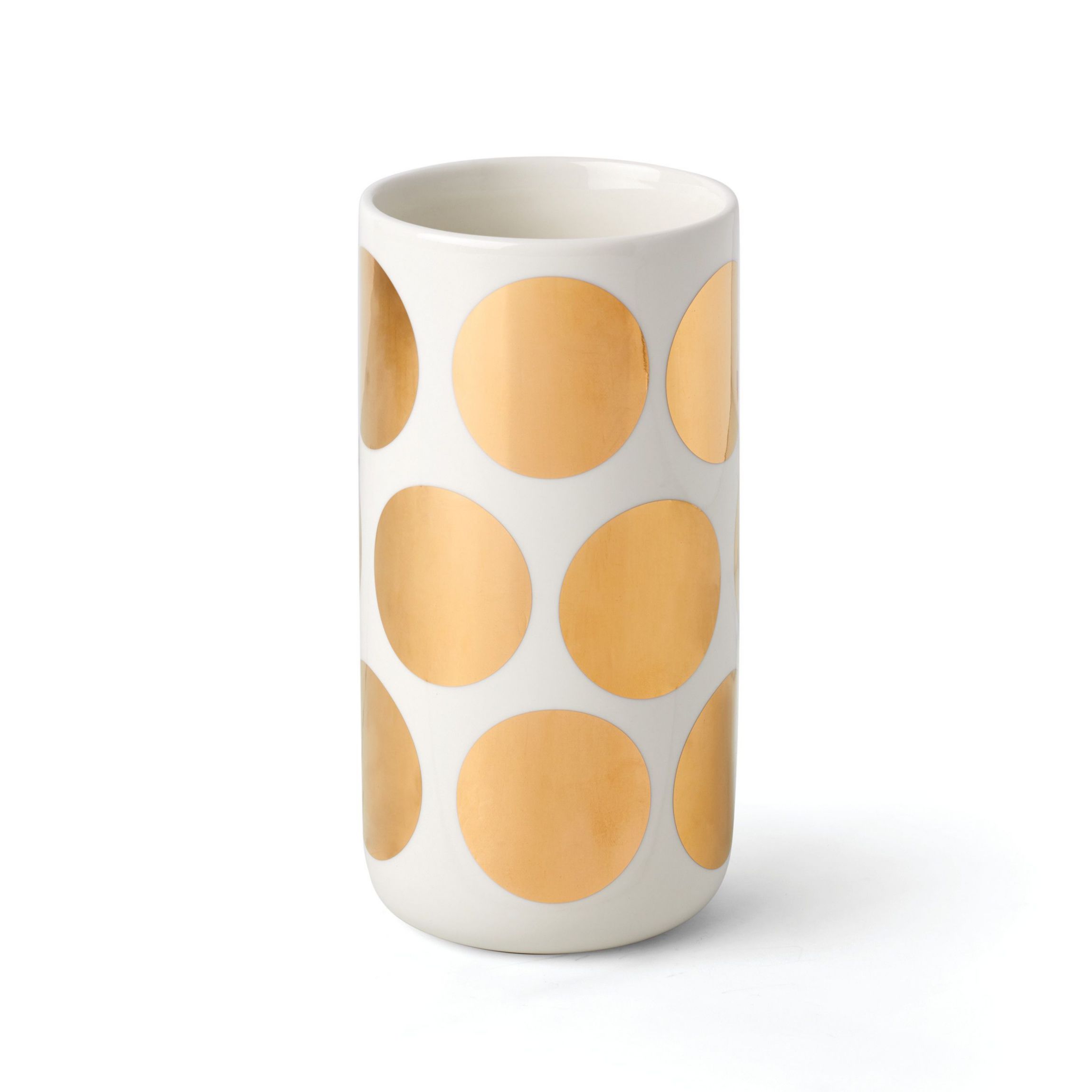 On The Dot Tall Gold Dot Vase