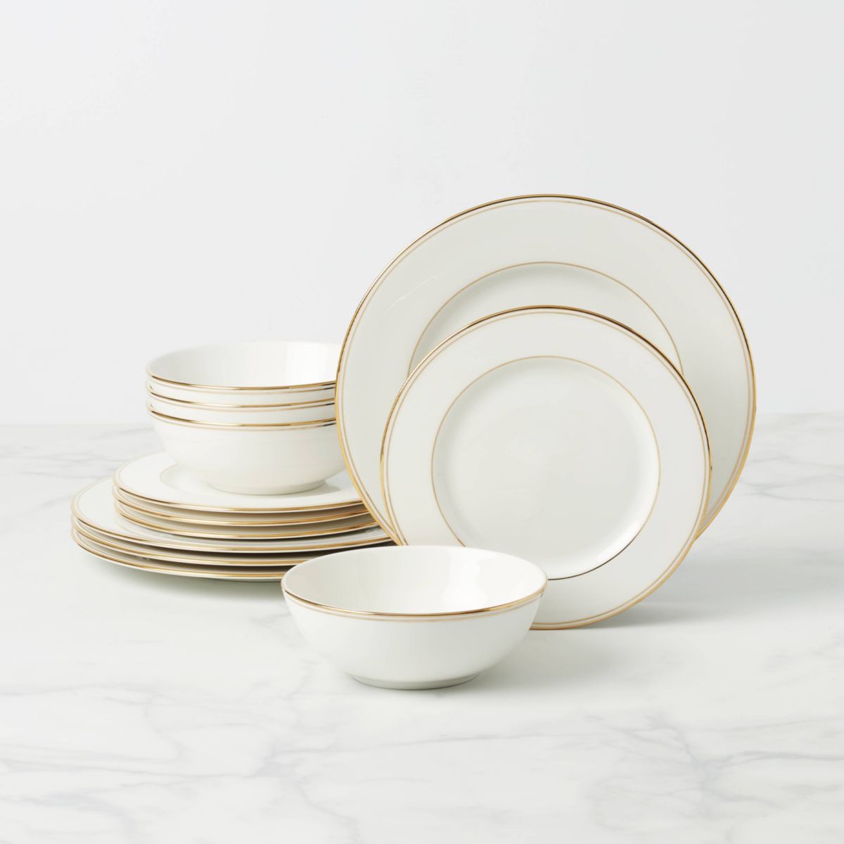 Federal Gold 12-Piece Dinnerware Set, Service for 4