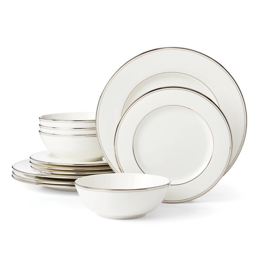 Federal Platinum 12-Piece Dinnerware Set, Service for 4