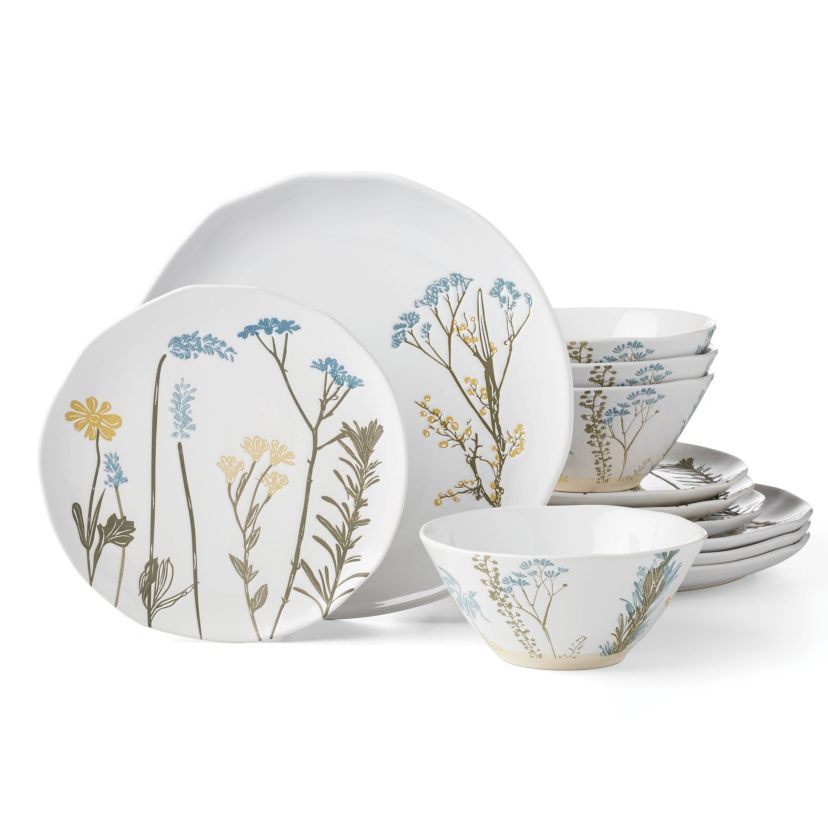Wildflowers 12-Piece Dinnerware Set
