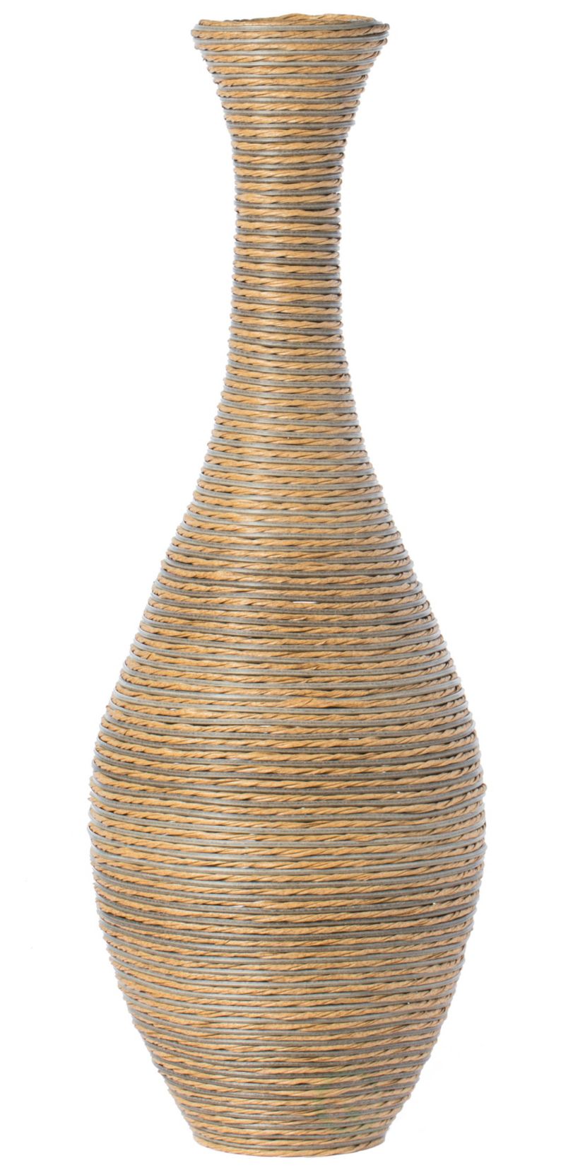 Tall floor vase, 38-Inch-Tall Floor Vase, Artificial Rattan Floor Vase Beige, extra-large floor vases, living room vases, home decor, umbrella stand, For Entryway, Living Room, or Hallway