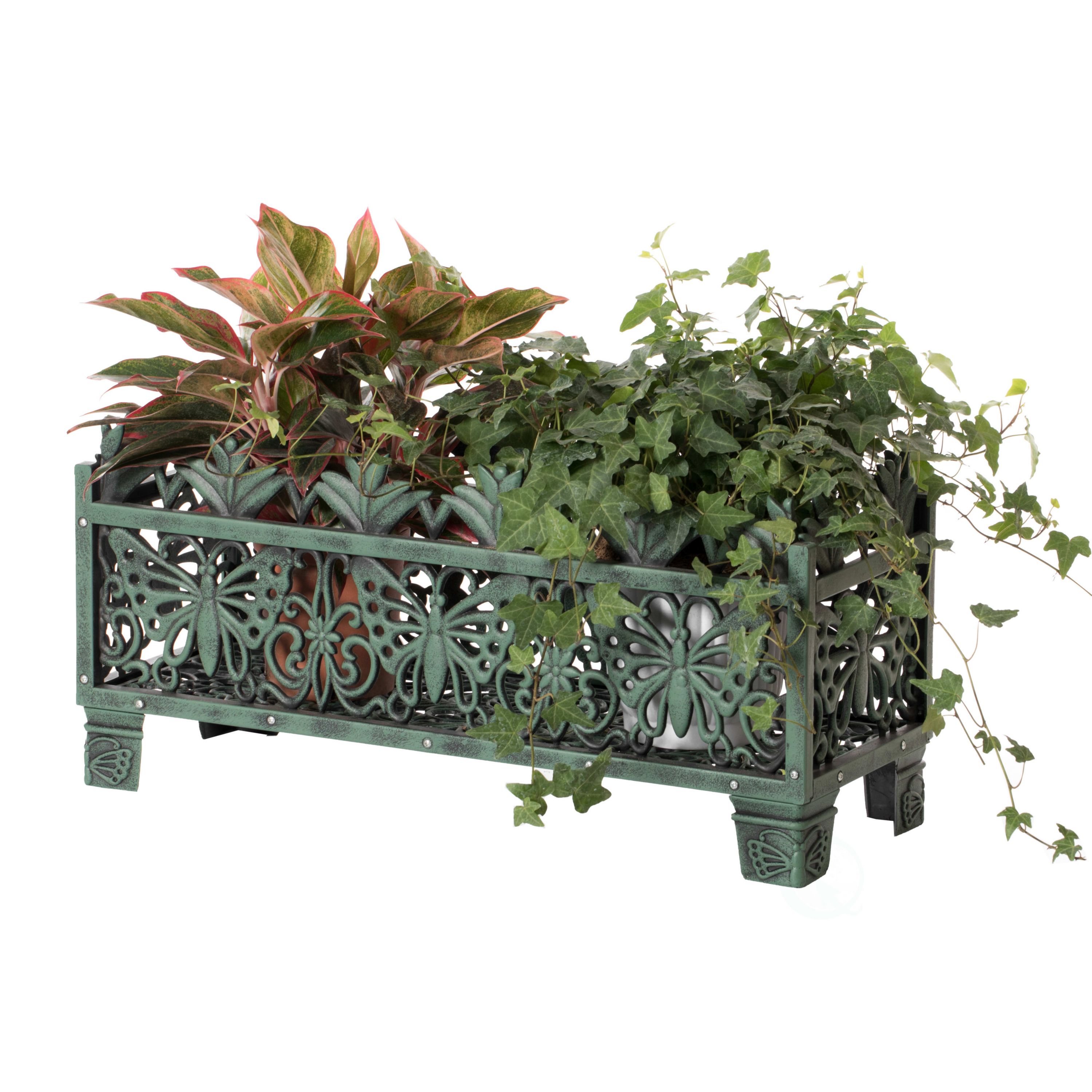 Outdoor Living Butterfly Rectangle Plant Stand, Flower Planting Pot ...