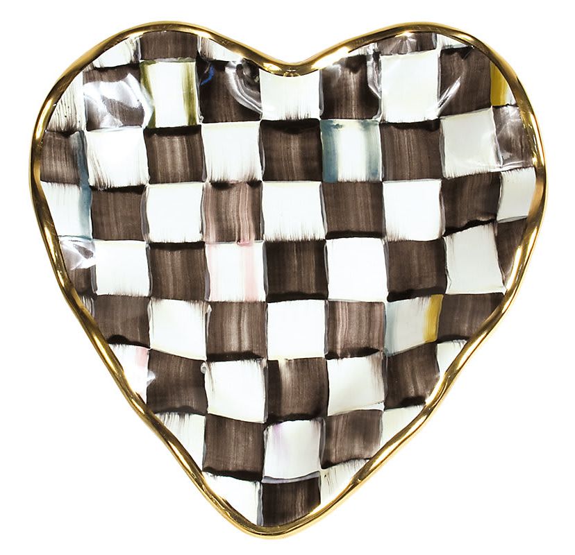Courtly Check Fluted Heart Plate
