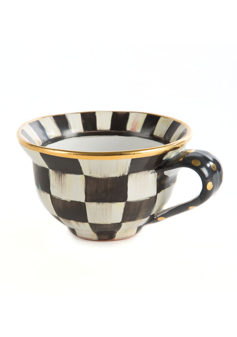 Courtly Check Ceramic Teacup