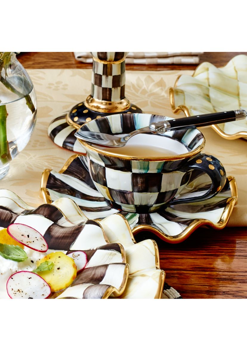 Courtly Check Ceramic Teacup