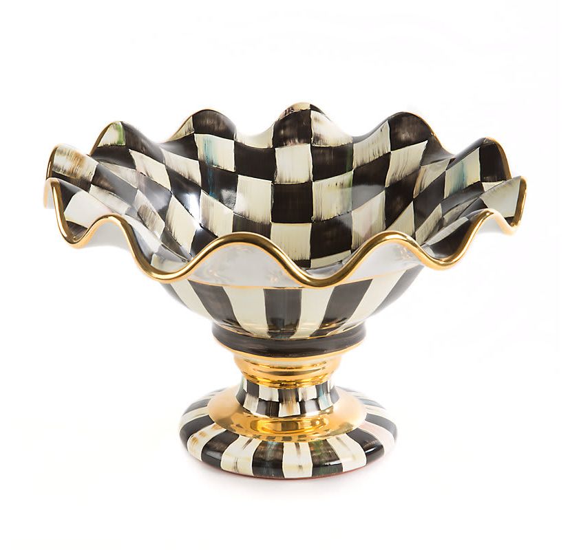 Courtly Check Ceramic Compote