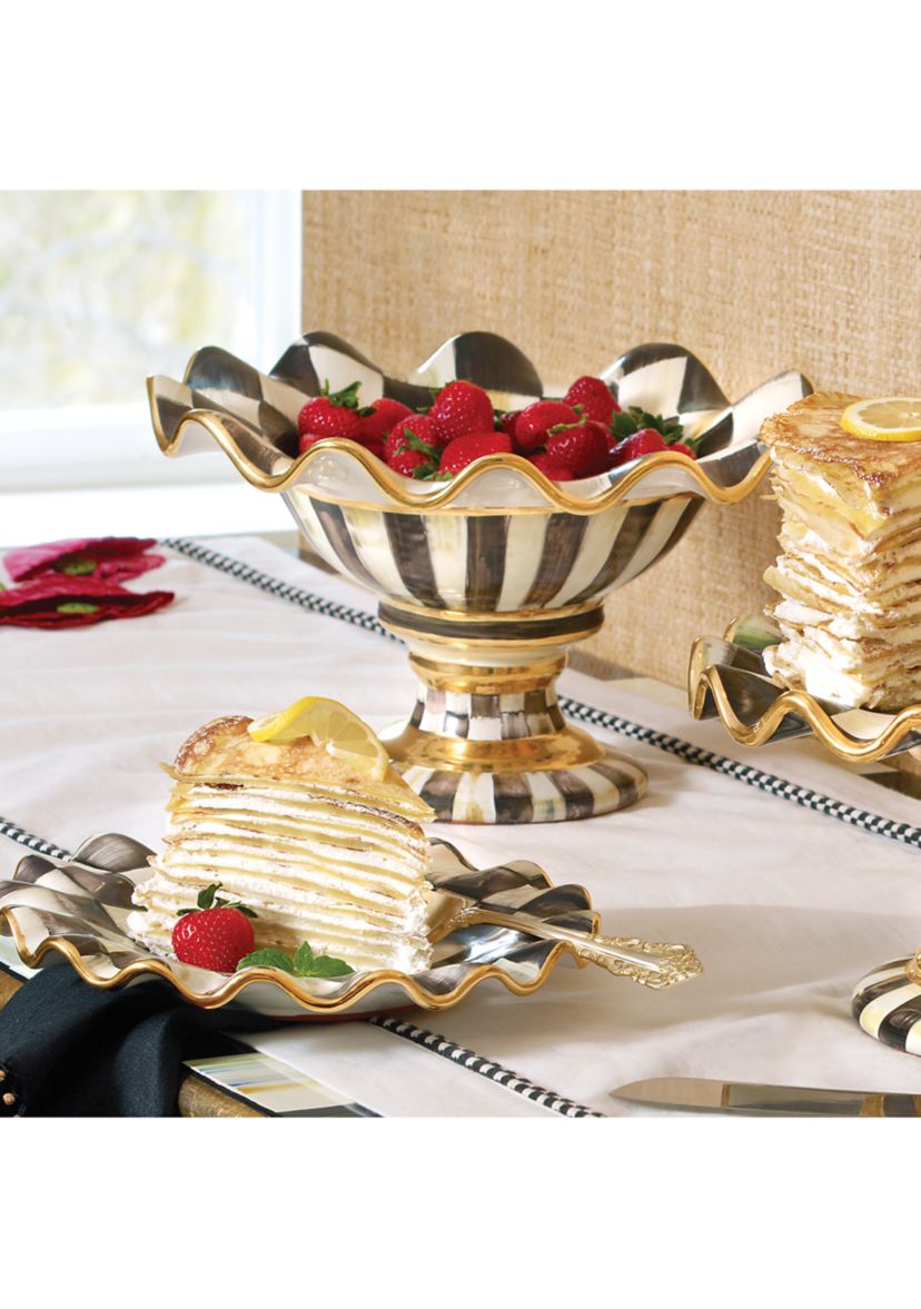 Courtly Check Ceramic Compote