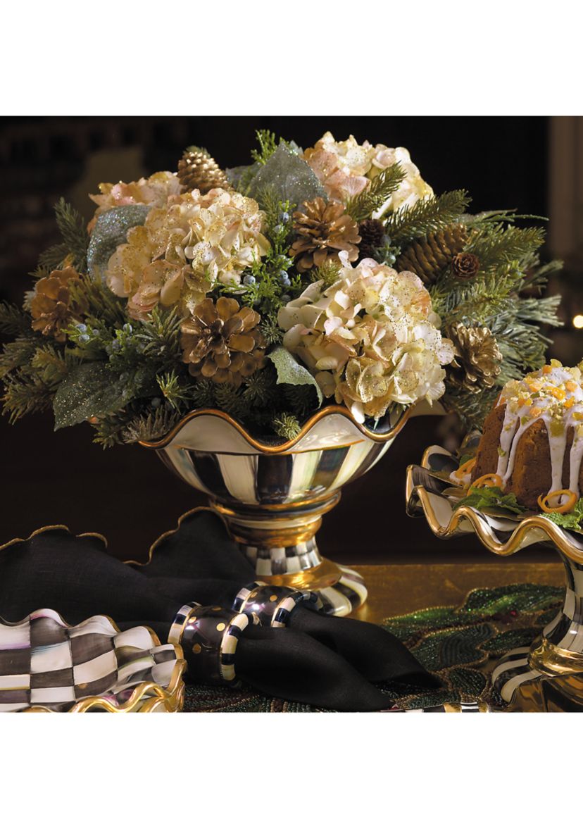 Courtly Check Ceramic Compote