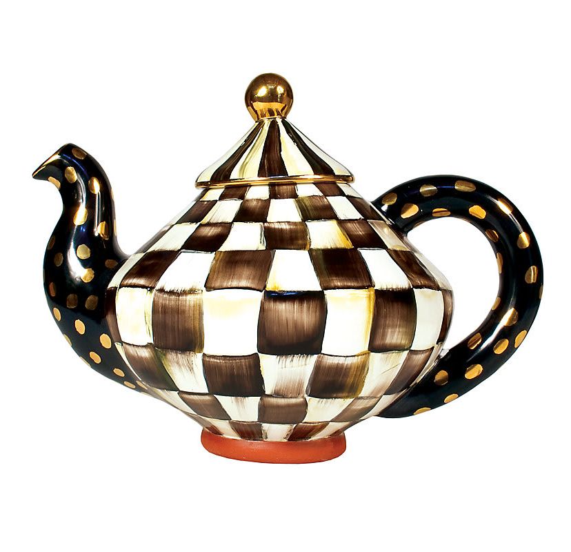Courtly Check Ceramic Teapot