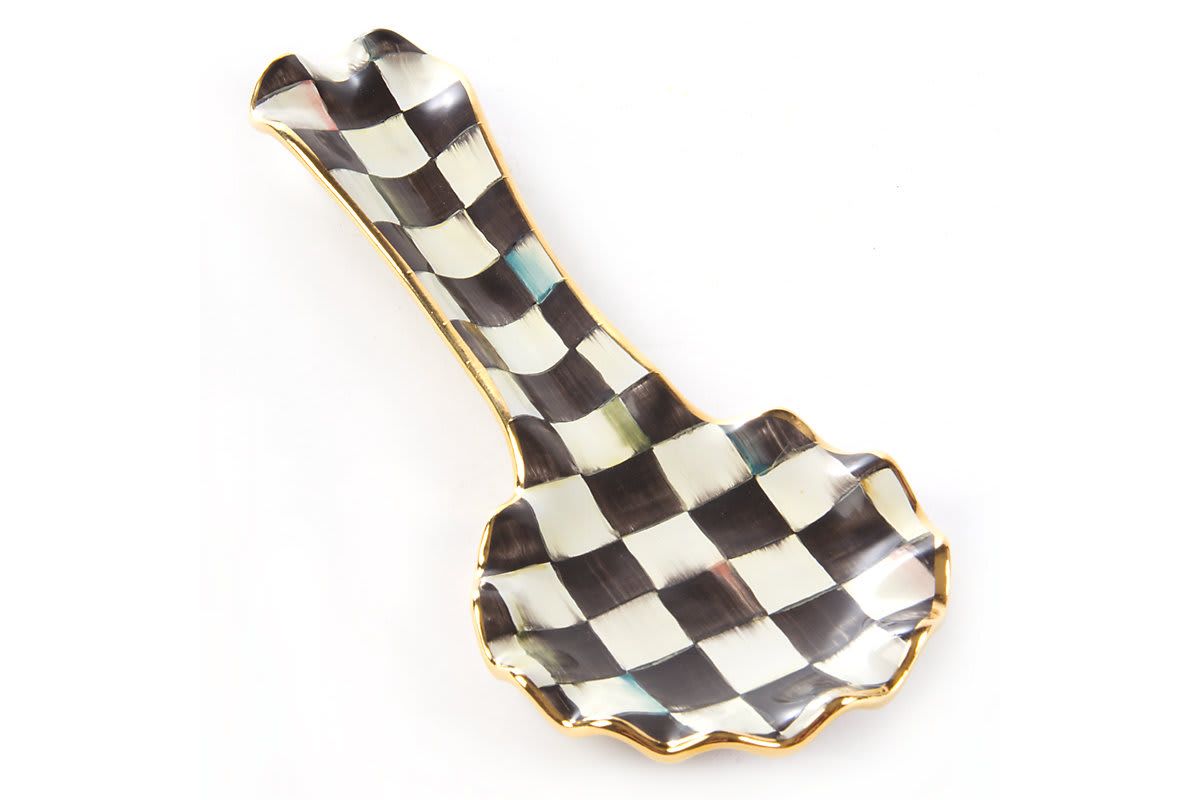 Courtly Check Ceramic Spoon Rest