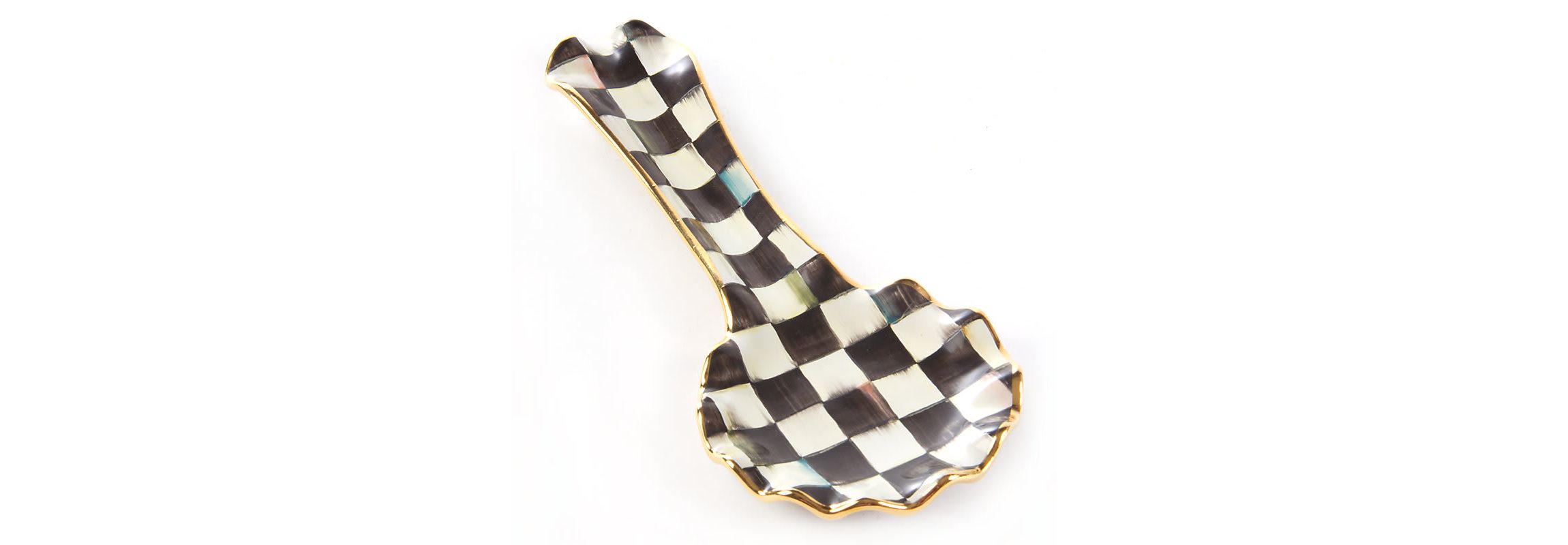 Courtly Check Ceramic Spoon Rest