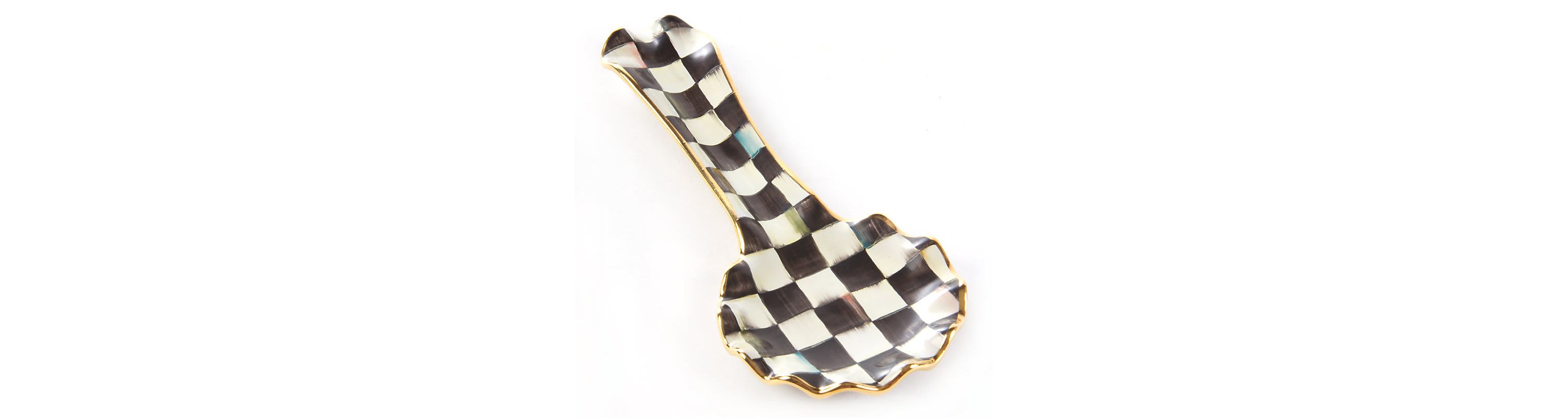 Courtly Check Ceramic Spoon Rest