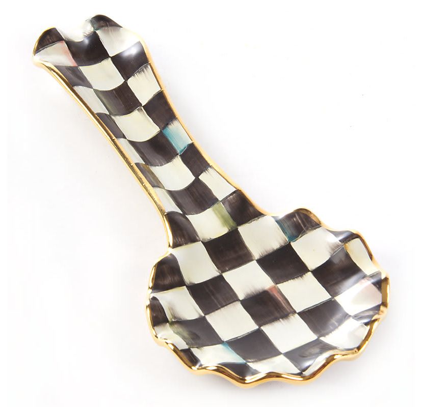 Courtly Check Ceramic Spoon Rest