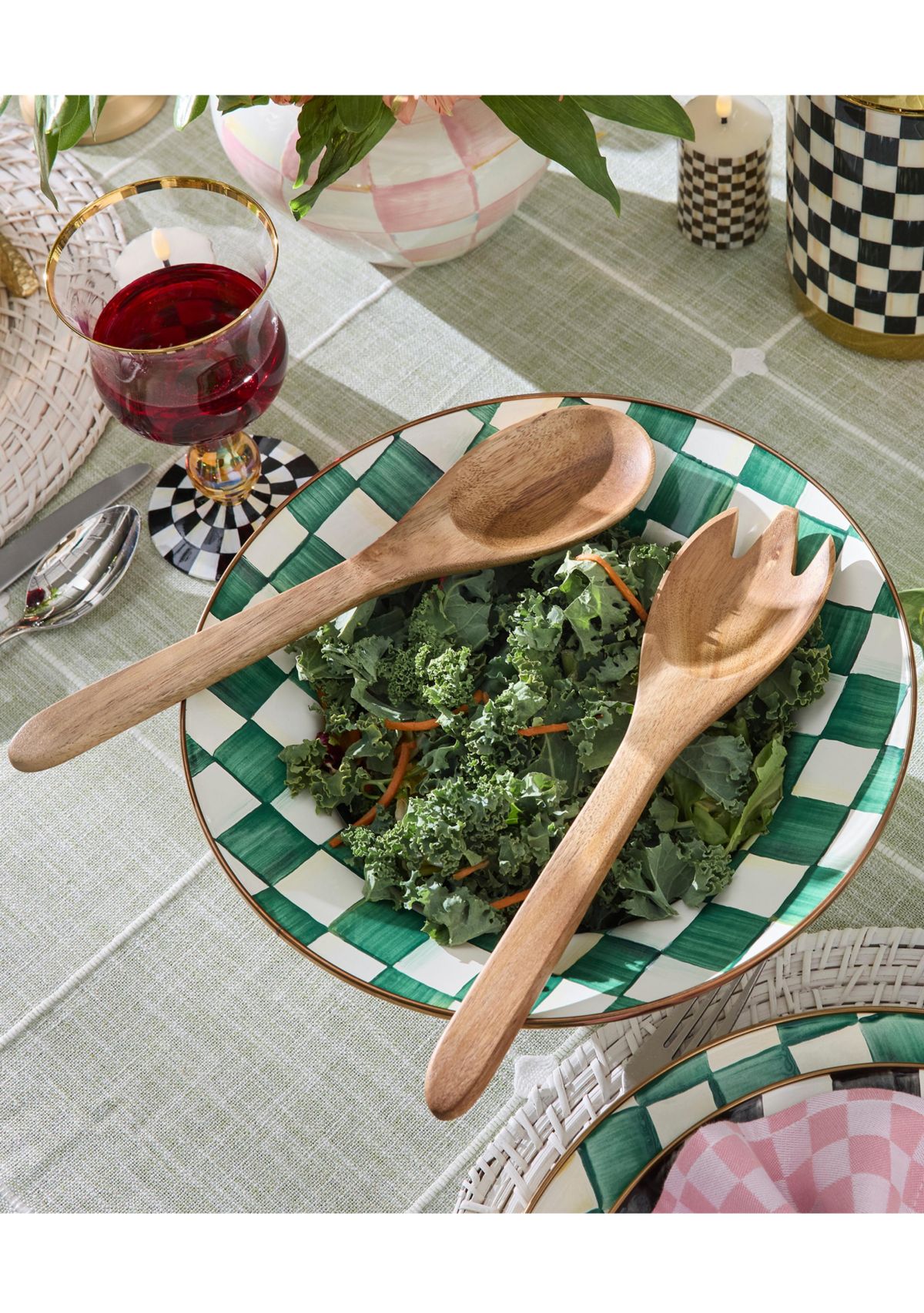 Enamel Salad Serving Set