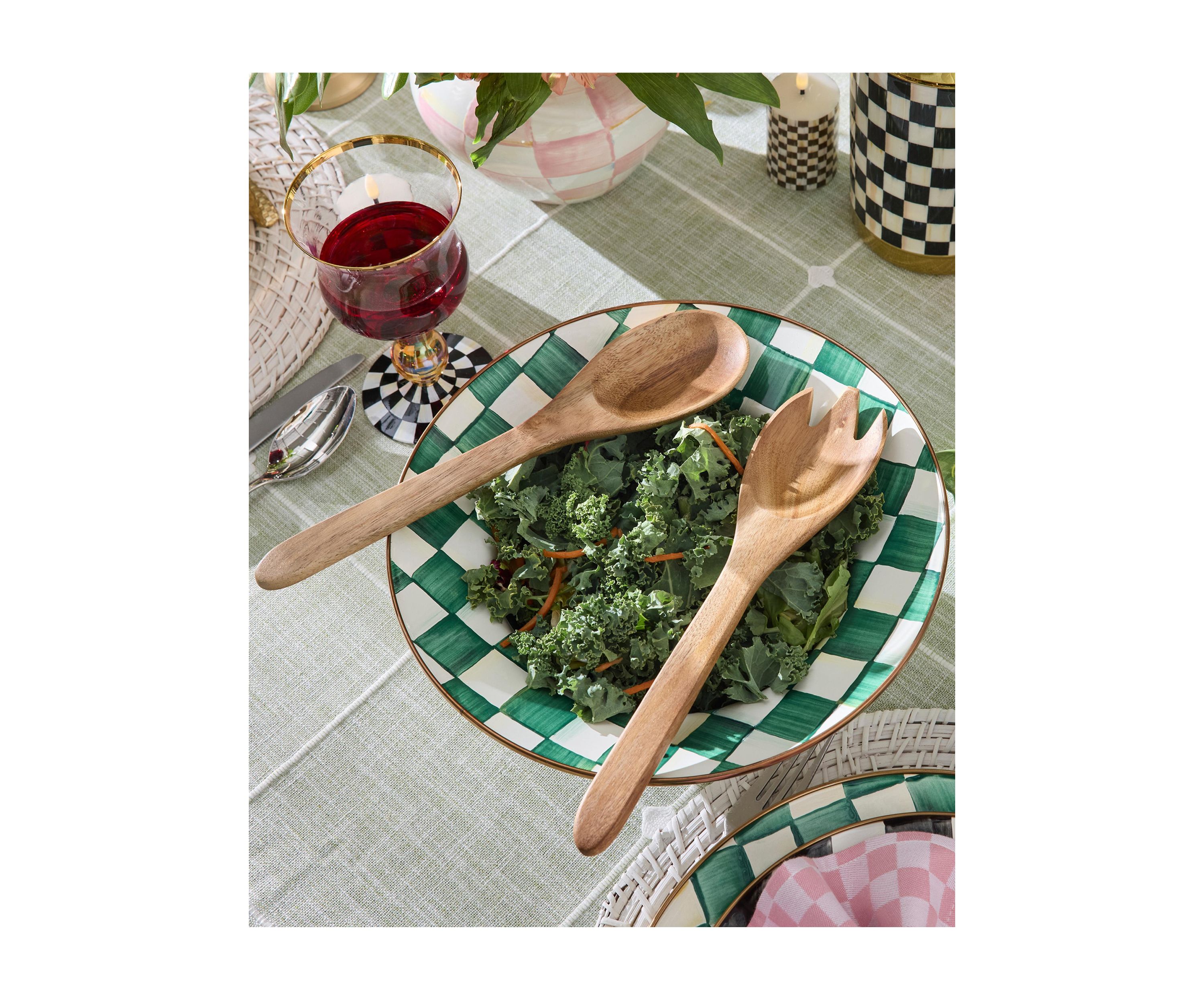 Enamel Salad Serving Set