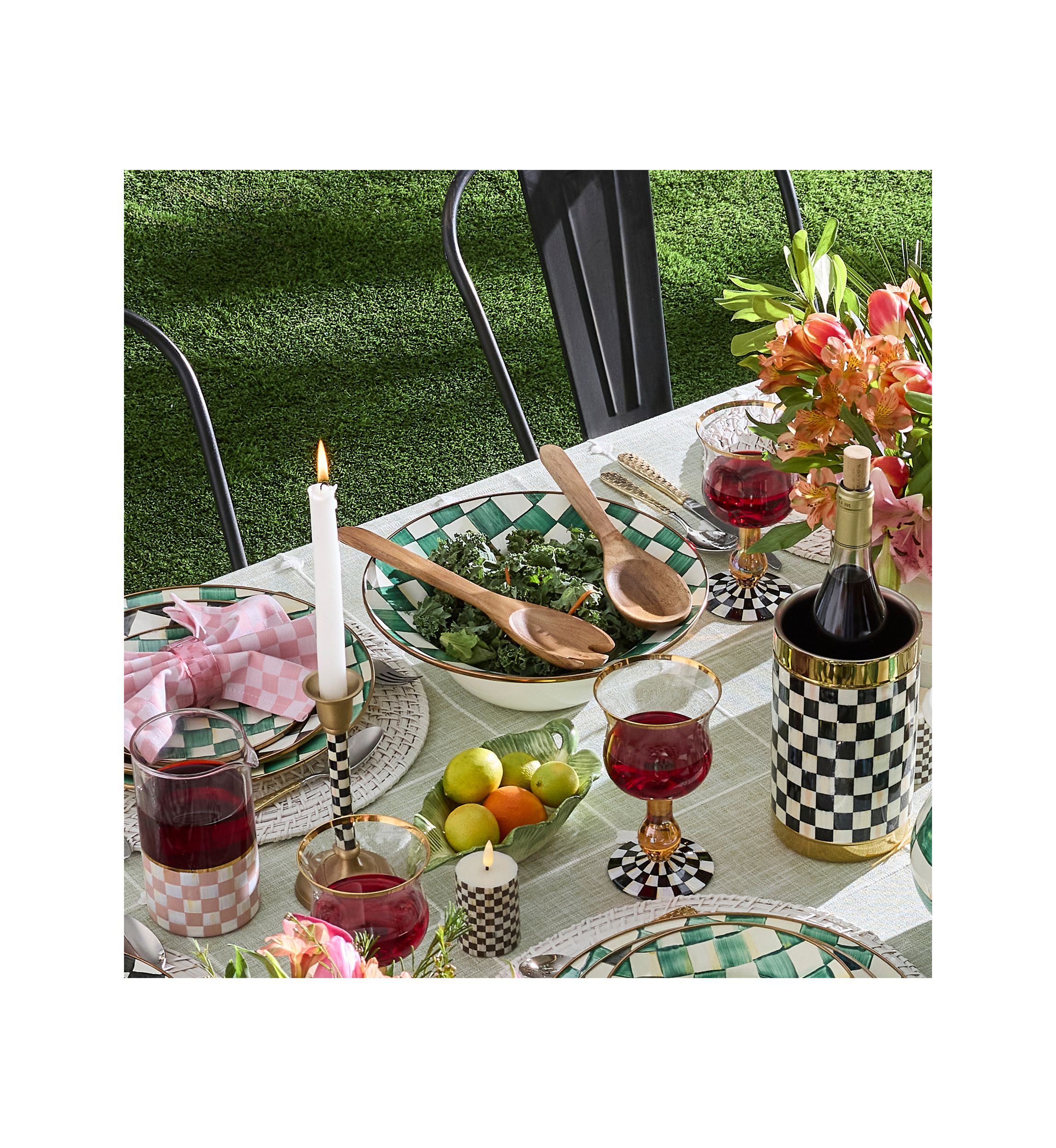 Enamel Salad Serving Set