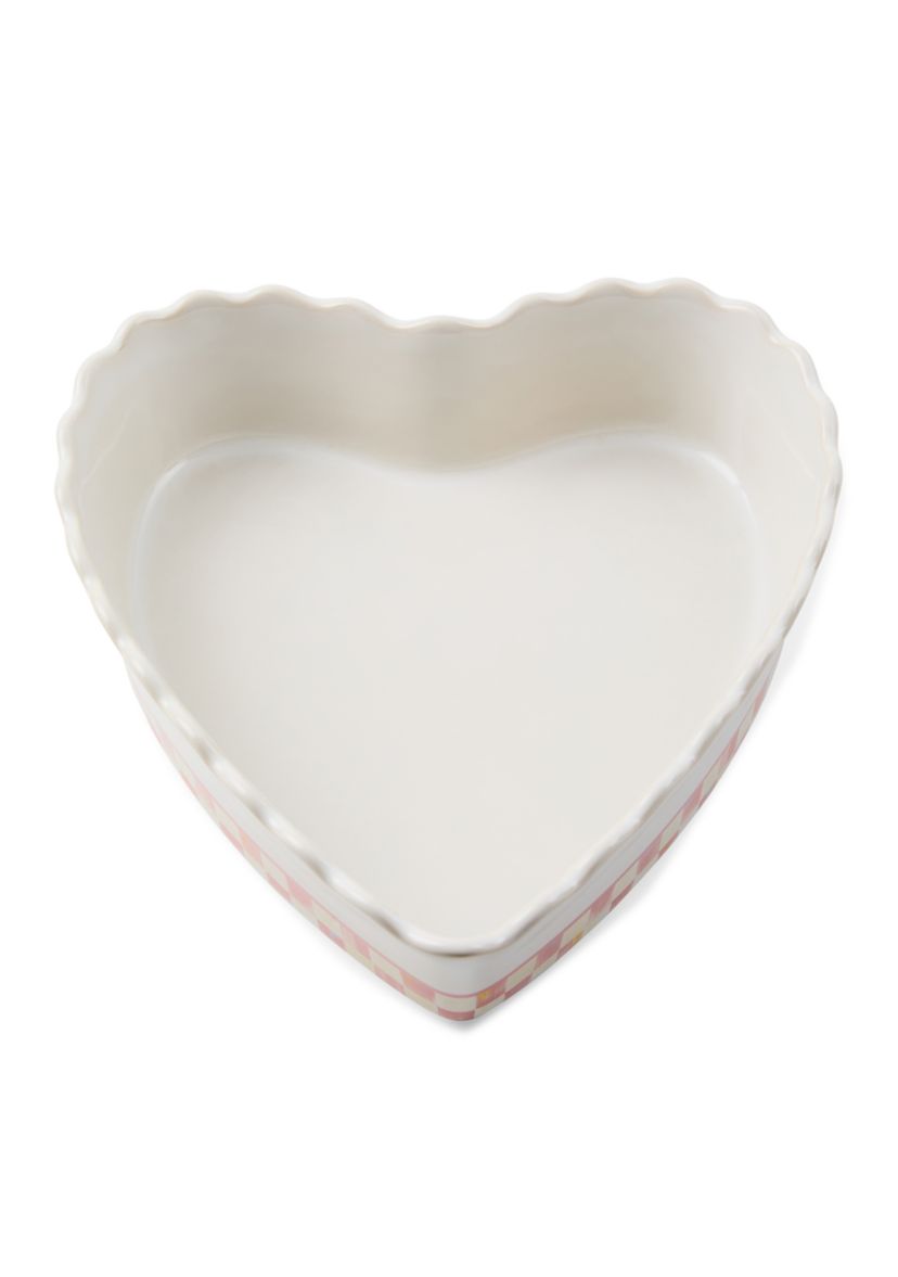 MacKenzie-Childs Check Everyday Large Heart Baker | Belk