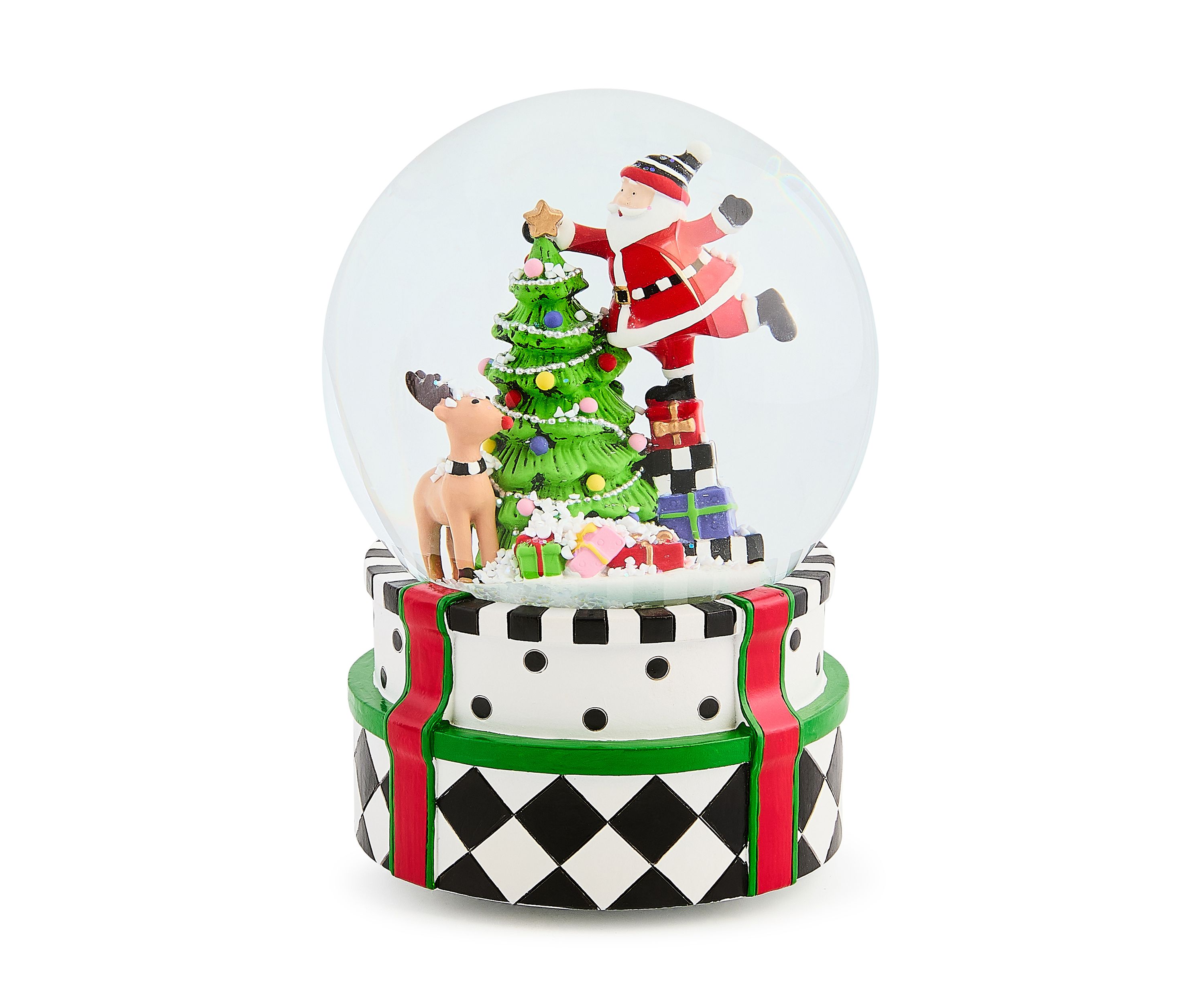Santa & Rudolph Snow Globe