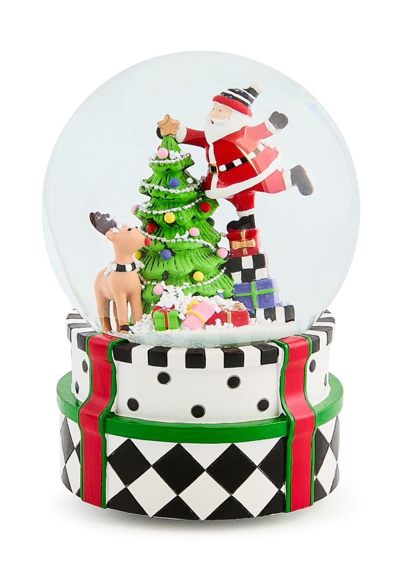 Santa & Rudolph Snow Globe