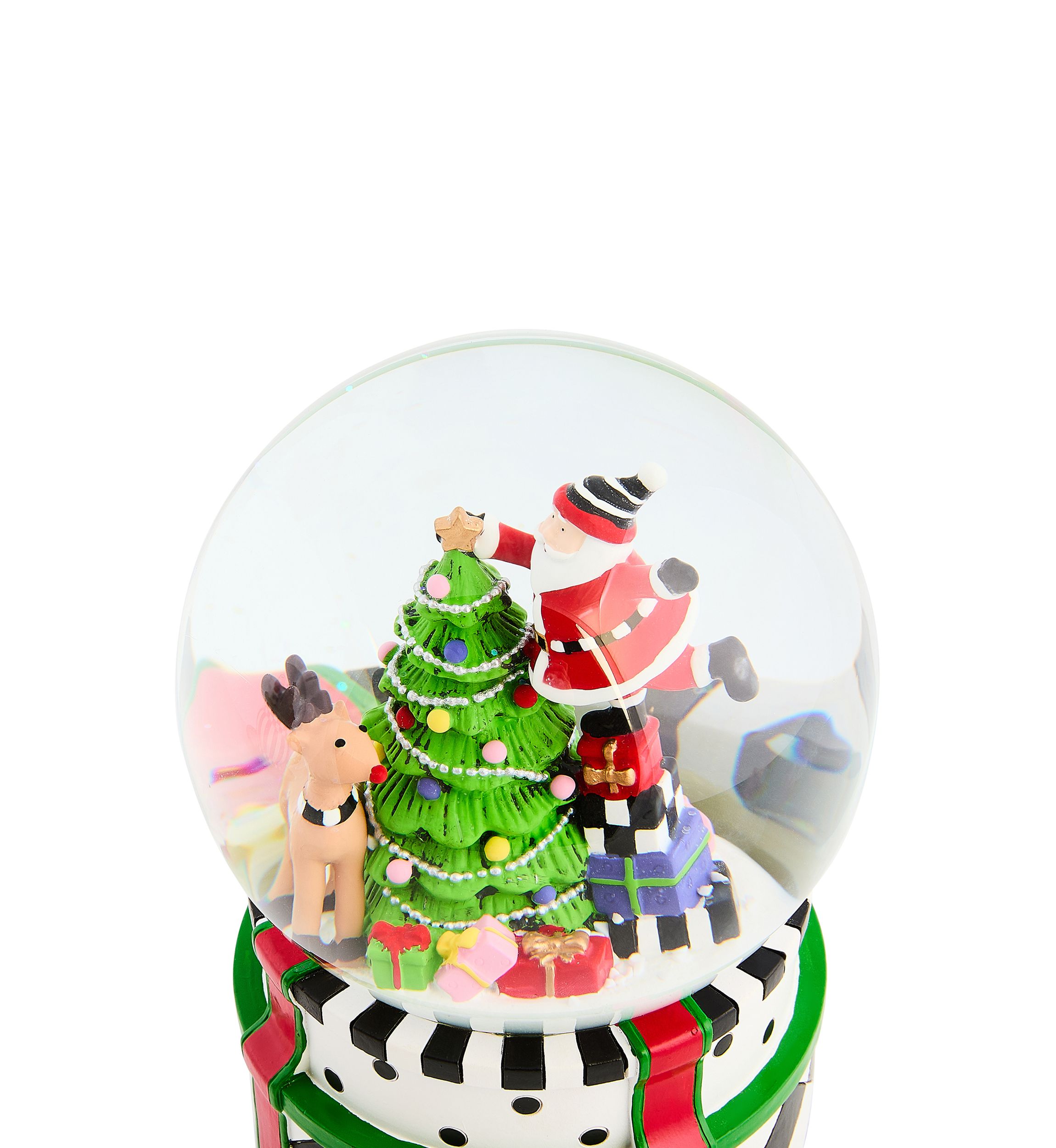 Santa & Rudolph Snow Globe
