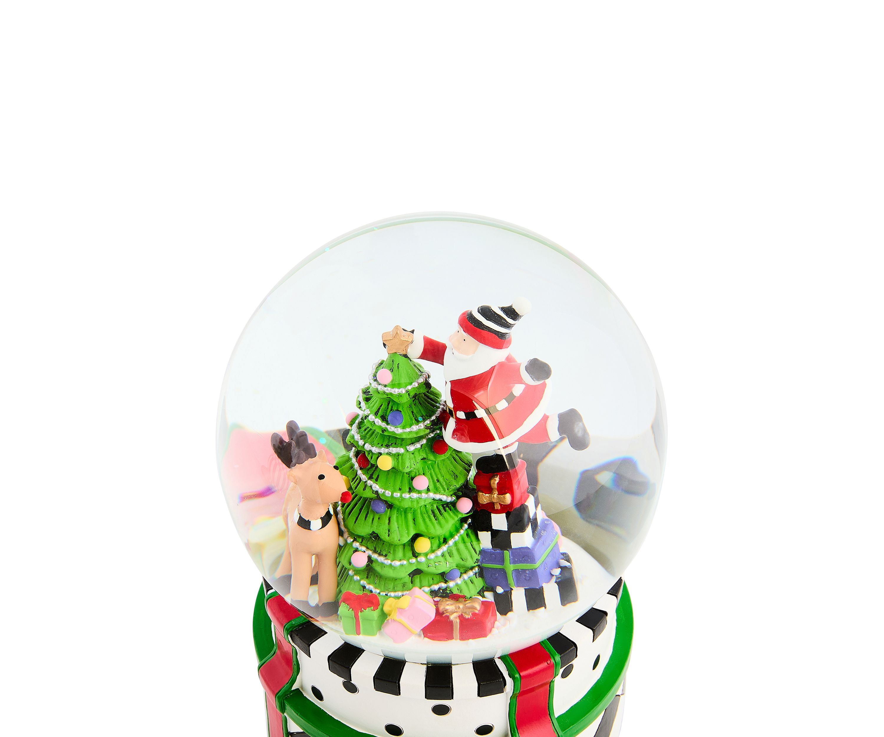 Santa & Rudolph Snow Globe