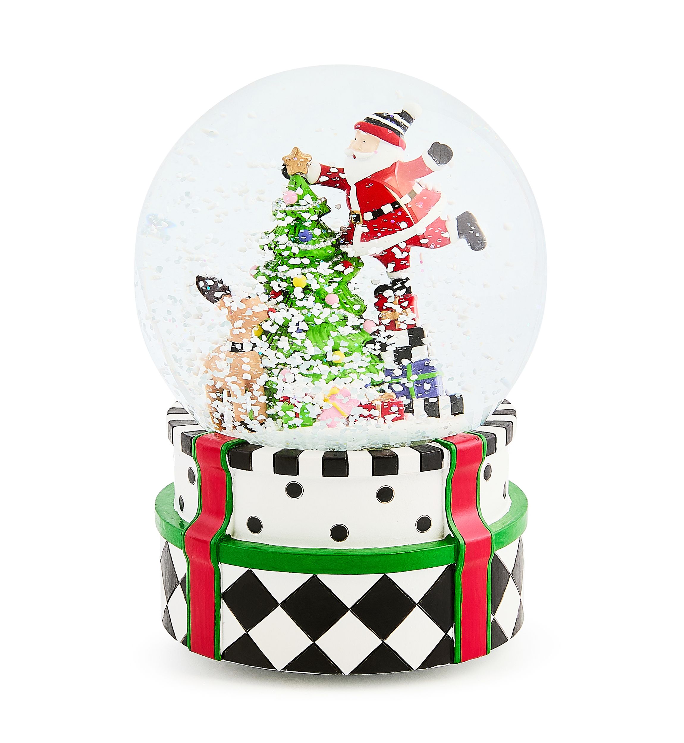 Santa & Rudolph Snow Globe